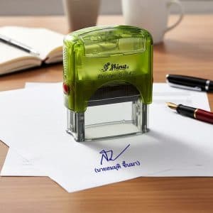 ตัวอย่างตรายางชื่อและตำแหน่ง